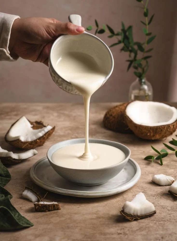 Unsweetened creamed coconut paste block