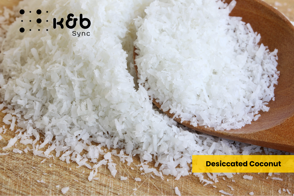Desiccated Coconut, global trade, Desiccated coconut export, K&B Sync