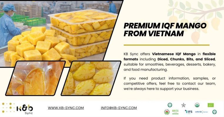 IQF Fruit, IQF Mango, global trade, Vietnam origin, Supplier, B2B supplier