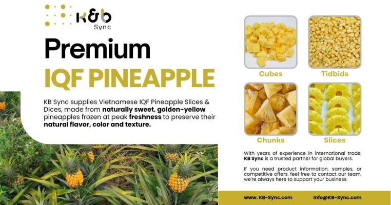 IQF Fruit, IQF Pineapple, global trade, Vietnam origin, Supplier, B2B supplier